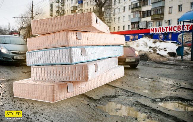 "Нанотехнологии": в РФ дорогу отремонтировали "необычным" образом (фото)