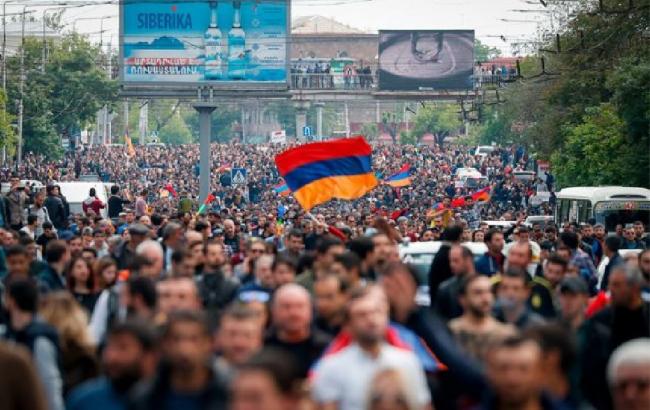 В Москве прошла акция в поддержку протестов в Ереване