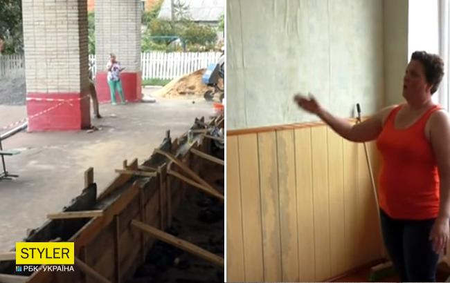 Учебы не будет? На Волыни дождь залил классы в школе