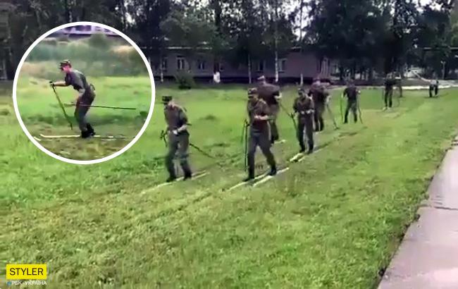 "Лижніки-фуфлижніки": російські військові проїхались на лижах по траві і розсмішили мережу (відео)