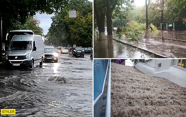 Злива в Одесі: потужний дощ створив масу неприємностей городянам