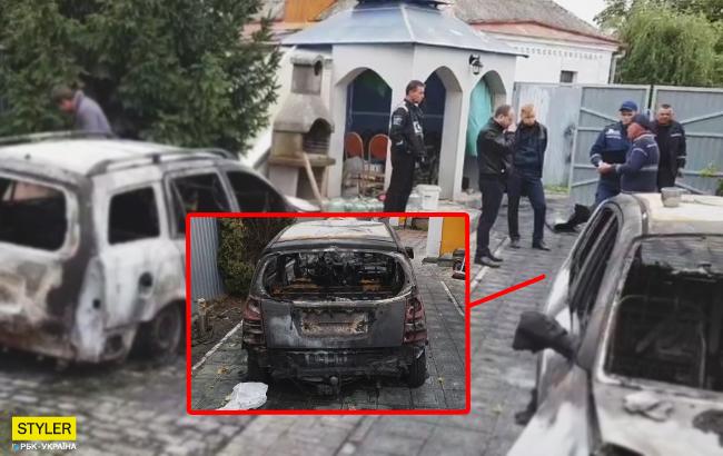 Под Киевом сожгли авто семьи активистов (фото, видео)