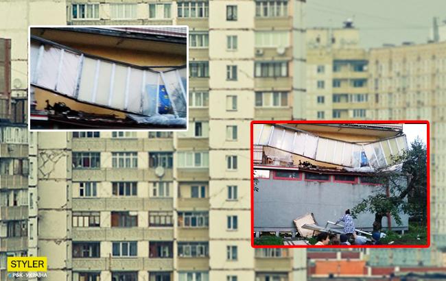 У Вишгороді впав балкон багатоповерхівки