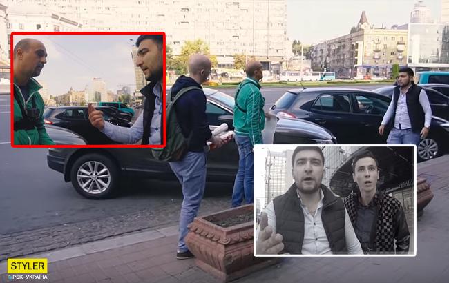 "Я тебя могу найти": в центре Киева "герои парковки" угрожали активистам расправой (видео)
