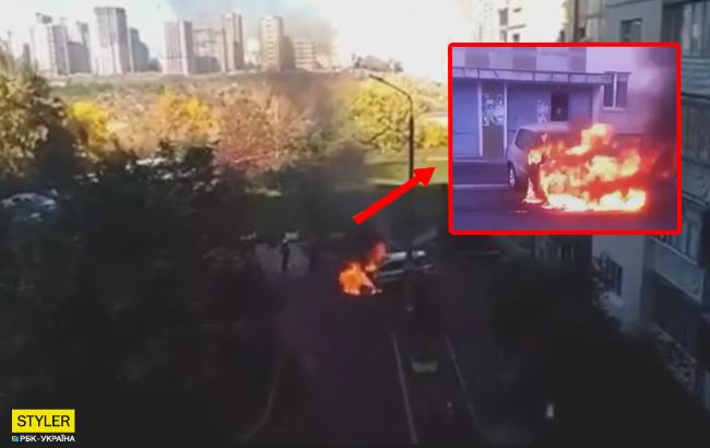 "Ибо неф*г машину под носом ставить": в Киеве сожгли авто из-за неправильной парковки