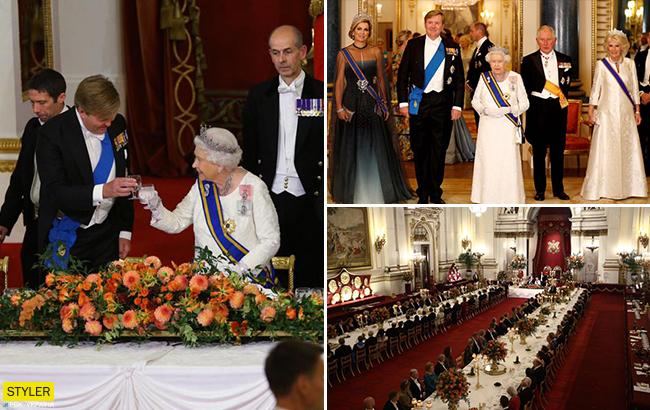 Банкет в Букингемском дворце: как Елизавета II встречала гостей