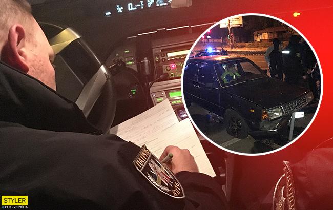 У Києві п'яна жінка-водій вилетіла на тротуар