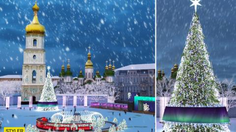 В кольорах північного сяйва: як виглядатиме головна ялинка України (фото)