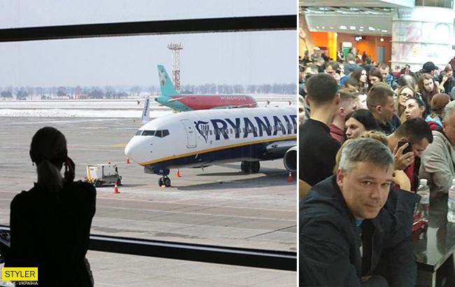 "Просят ждать": в аэропорту ''Борисполь'' застряли сотни пассажиров (фото)