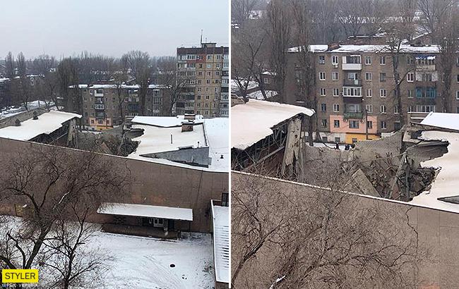 В Кривом Роге обрушилась крыша кинотеатра (фото, видео)