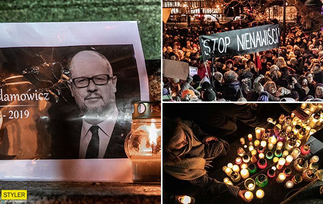 "Стоп, ненависть!": світ сумує за трагічно загиблим мером Гданська (фотогалерея)