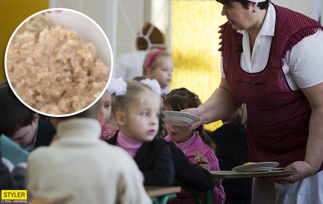 Необычный "деликатес": в Волынской школе детей кормят кашей с червями
