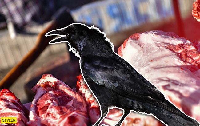 Можно отравить половину микрорайона: в Николаеве продают мясо, которое клюют вороны