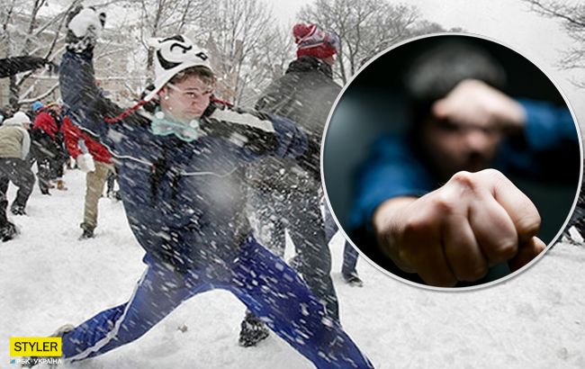 Поиграл в снежки: в Киеве водитель жестоко избил школьника