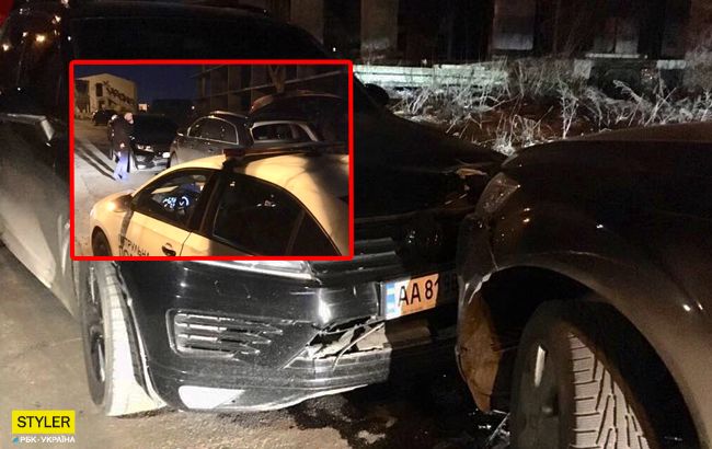 У Києві п'яний неадекват таранив авто з маленькими дітьми