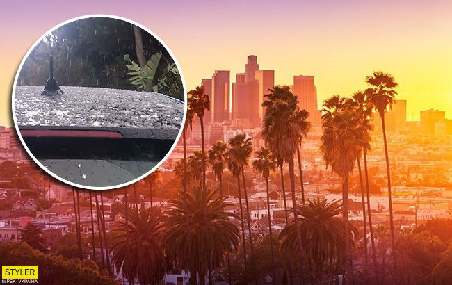 Такого не было 57 лет: в Лос-Анджелесе выпал снег (фото, видео)