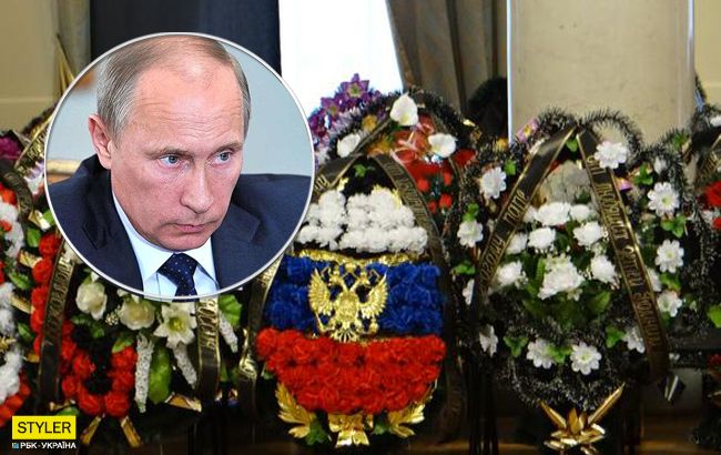 В Росії "поховали" Путіна: квітів на могилі немає