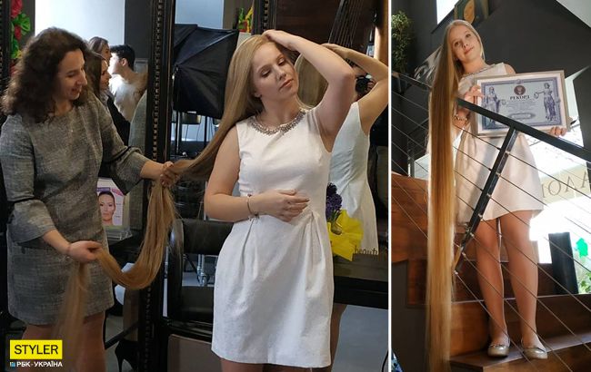 Киевская Рапунцель: юная школьница отрастила самую длинную косу (видео)