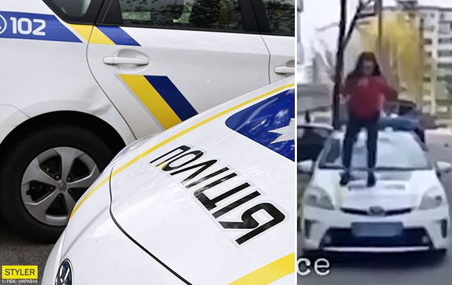 У Рівному школярка влаштувала танці на капоті поліцейської автівки (відео)