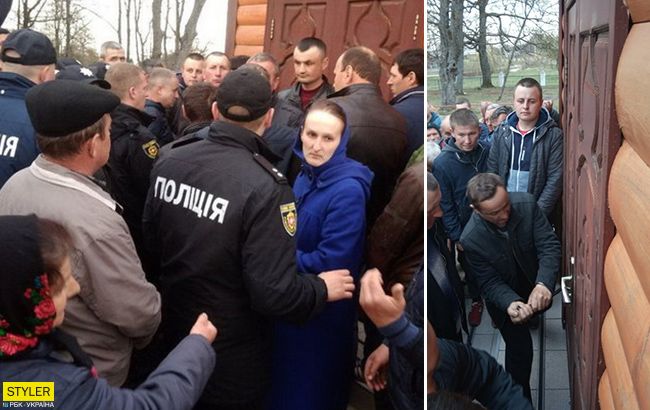 Пьяные активисты избили прихожан: скандал с переходом в ПЦУ под Ровно