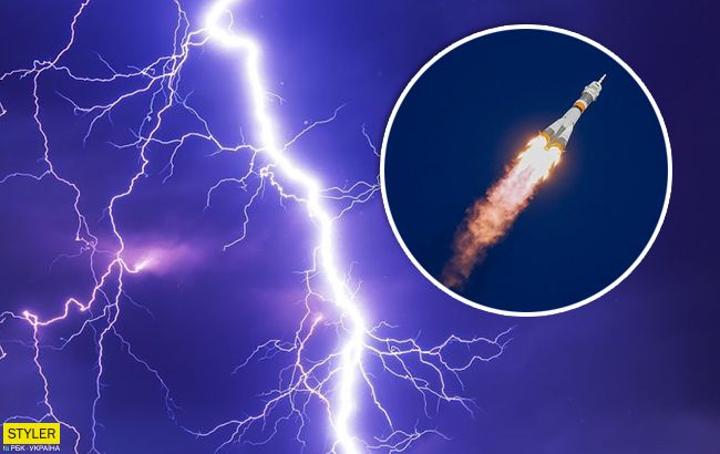 В российскую ракету во время запуска попала молния: впечатляющее видео