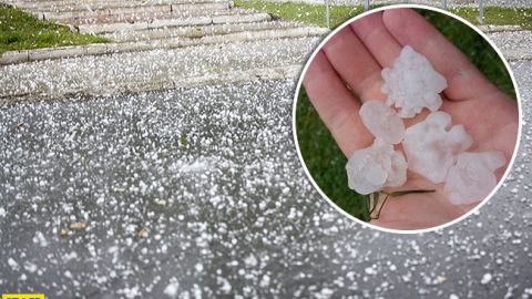 Погода снова свирепствует: на западе Украины выпал град размером с орех