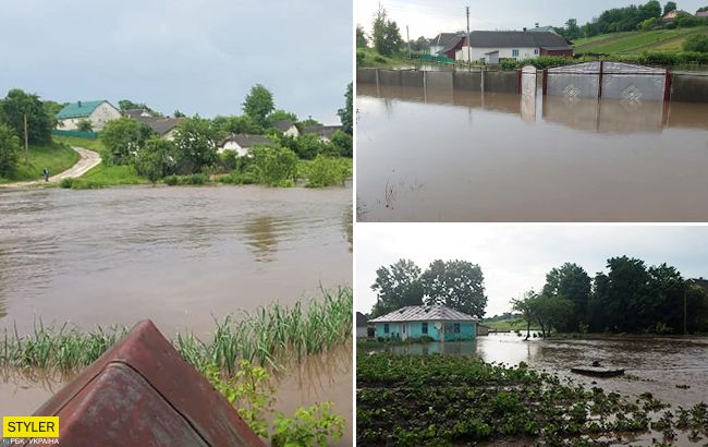 Шокирующее видео наводнения под Тернополем: вода сносит все на своем пути