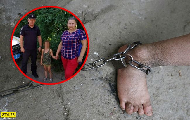На Донбассе горе-отец держал 6-летнего сына на цепи: шокирующие фото
