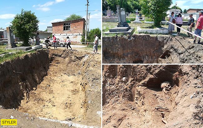 Под Тернополем на свалку вывезли десятки человеческих могил: шокирующие фото
