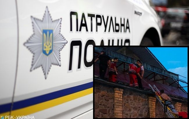 У центрі Києва суїцидник зіштовхував "копа" з даху та просився до Одеси (відео)