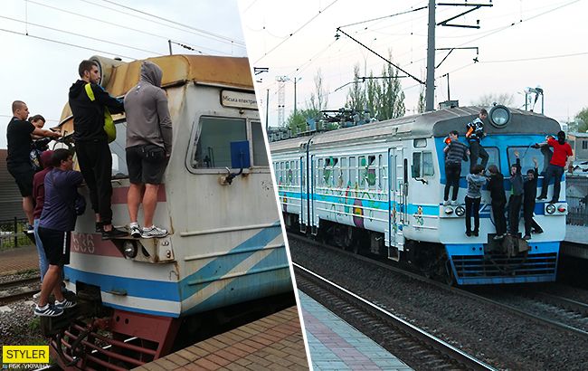 Это же так опасно: фото киевской электрички разгневало пользователей сети