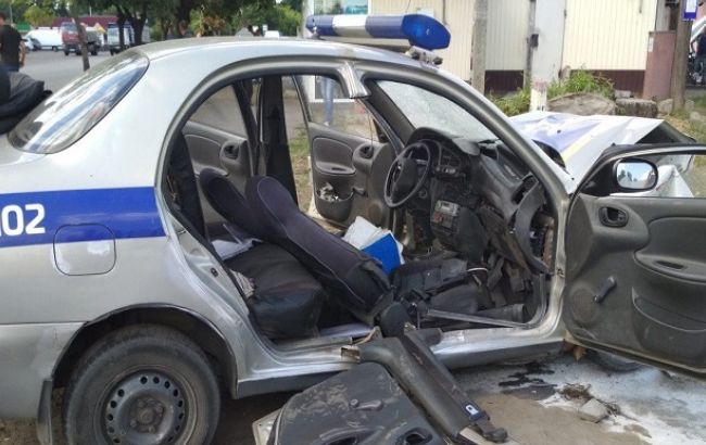 У Харківській області автомобіль поліції потрапив в ДТП, є постраждалі