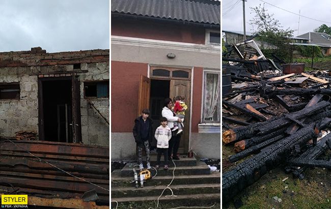 Под Львовом подожгли дом многодетной вдовы ветерана АТО: все детали и видео