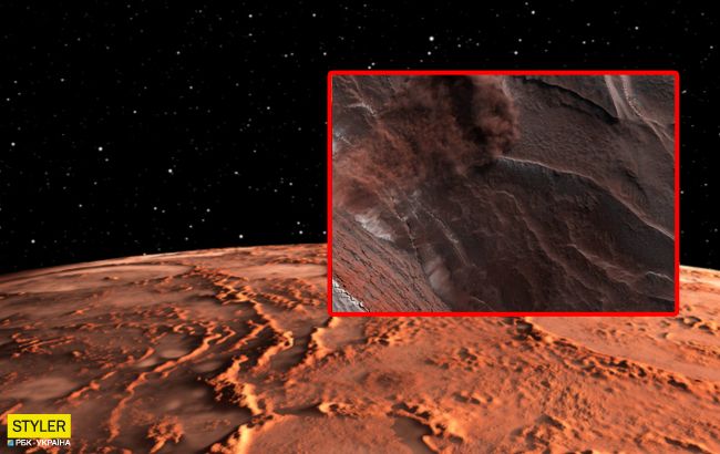 Схождение ледяной лавины на Марсе: NASA поразило впечатляющим фото