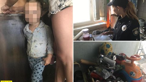 Гнила їжа і шість кішок: у Києві 2-річна дівчинка жила в жахливих умовах (фото)