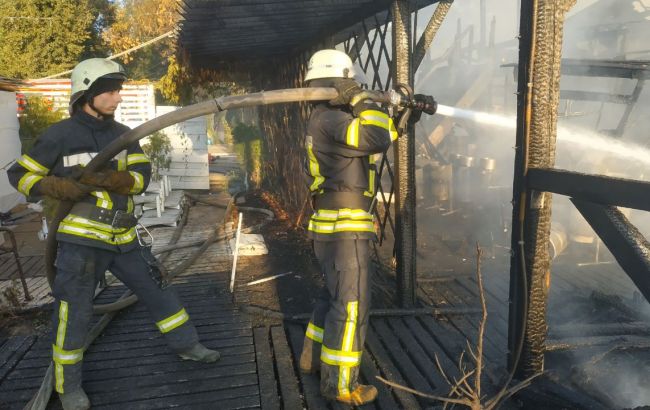 В Киеве ликвидировали пожар в Гидропарке