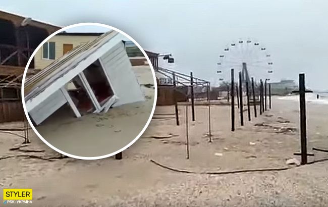 Зруйновані будинки: популярний український курорт сильно постраждав від шторму (відео)