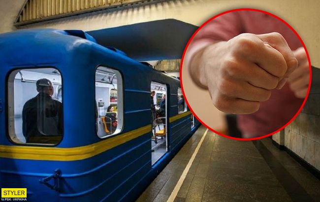 НП в метро Києва: пасажири влаштували самосуд над грабіжником (відео)