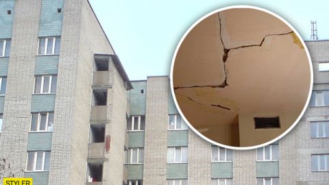 В Днепре в общежитии рухнул потолок: подробности и видео