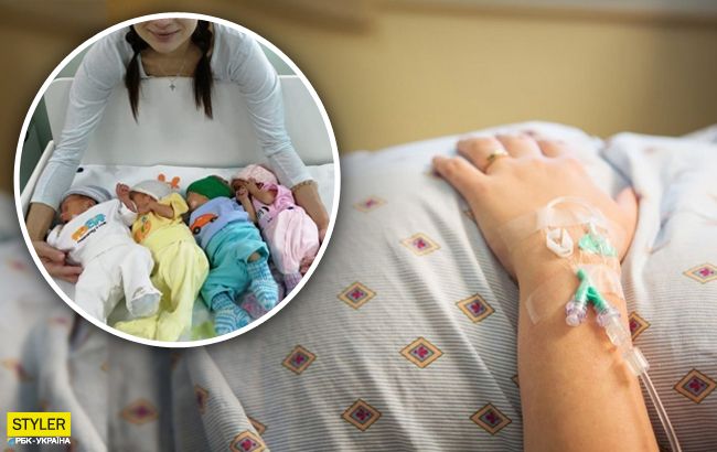 Большое пополнение: 24-летняя украинка родила четверню