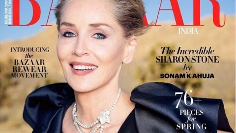 В дерзких нарядах и в объятиях молодого парня: 62-летняя Шэрон Стоун блистает в откровенной съемке для Harper's Bazaar