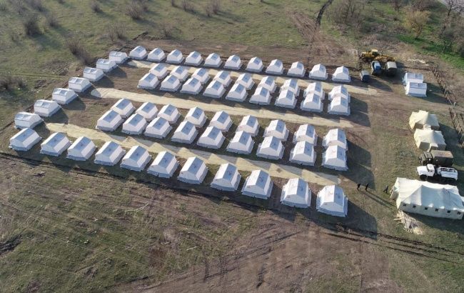 В Днепропетровской области установили палаточный лагерь для обсервации