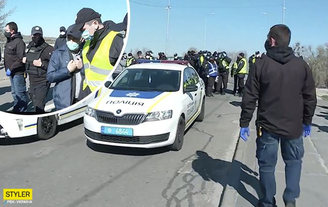 В киевском Гидропарке стычки с полицией из-за карантина: людей не пускают тренироваться