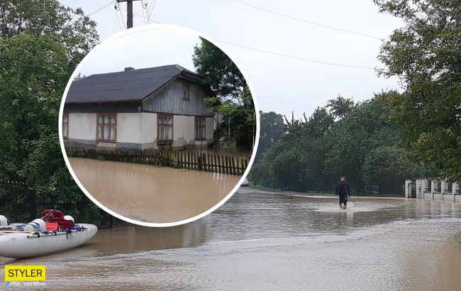 Под Львовом река вышла из берегов и затопила сотню домов: фото и видео инцидента