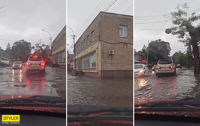 Наша Венеція: потужна злива на Закарпатті затопила місто (відео)