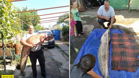 Українець зловив гігантського сома: вражаючі фото