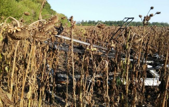 В Сумской области упал легкомоторный самолет, пилот погиб