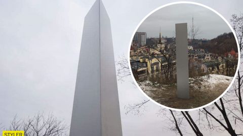 У Києві помітили загадковий моноліт на місці, де жив Хорив