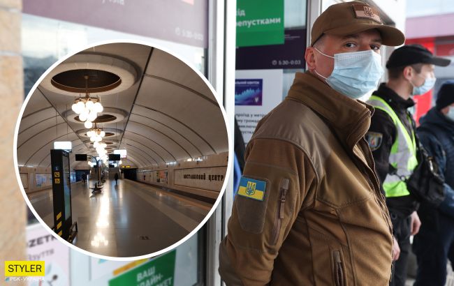 З'явилися "апокаліптичні" фото та відео з метро Києва в локдаун