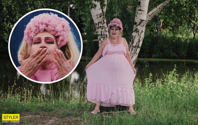 Літня українка з Бердичева стала зіркою свого міста: її екстравагантність вражає